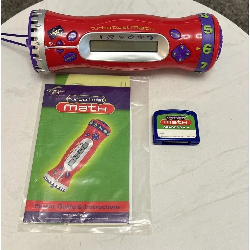 LeapFrog Turbo Twist Math Quantum Leap Red Handheld Learning Game Grades 3 & 4